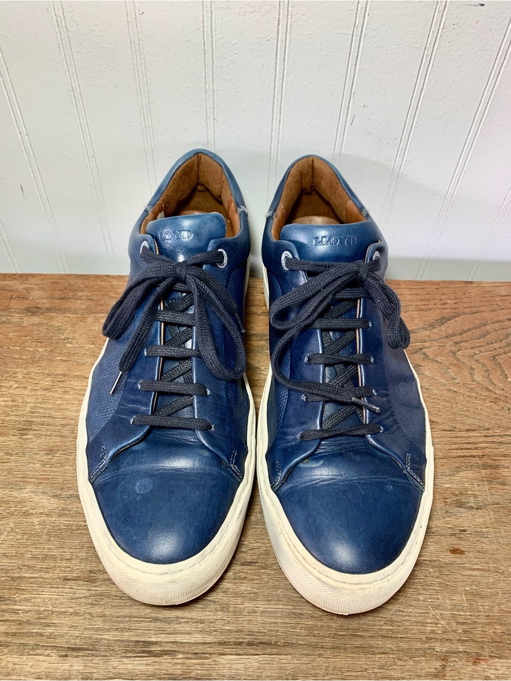LLOYD Germany Sneaker - Men’s Navy Blue Leather Sneakers Shoes Size 11